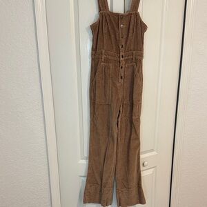 Aerie Tan Corduroy Jumpsuit